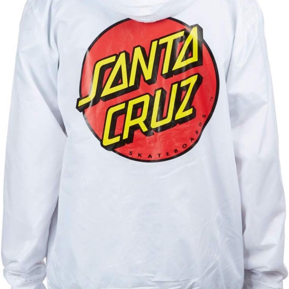 SANTA CRUZ Dot Mens Hooded Windbreaker Jacket